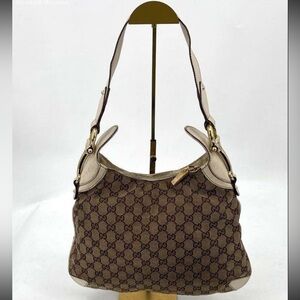 Gucci Monogram Creole Hobo Bag in Ivory